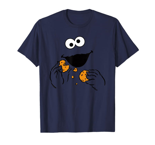 Sesame Street Cookie Monster Om Nom Face Halloween Costume T-Shirt