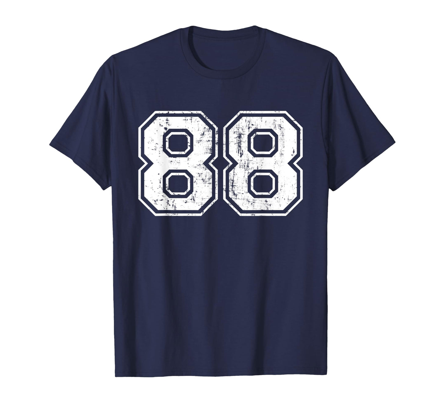 Number 88 EightyEight Distressed Vintage Sport Team Practice T-Shirt