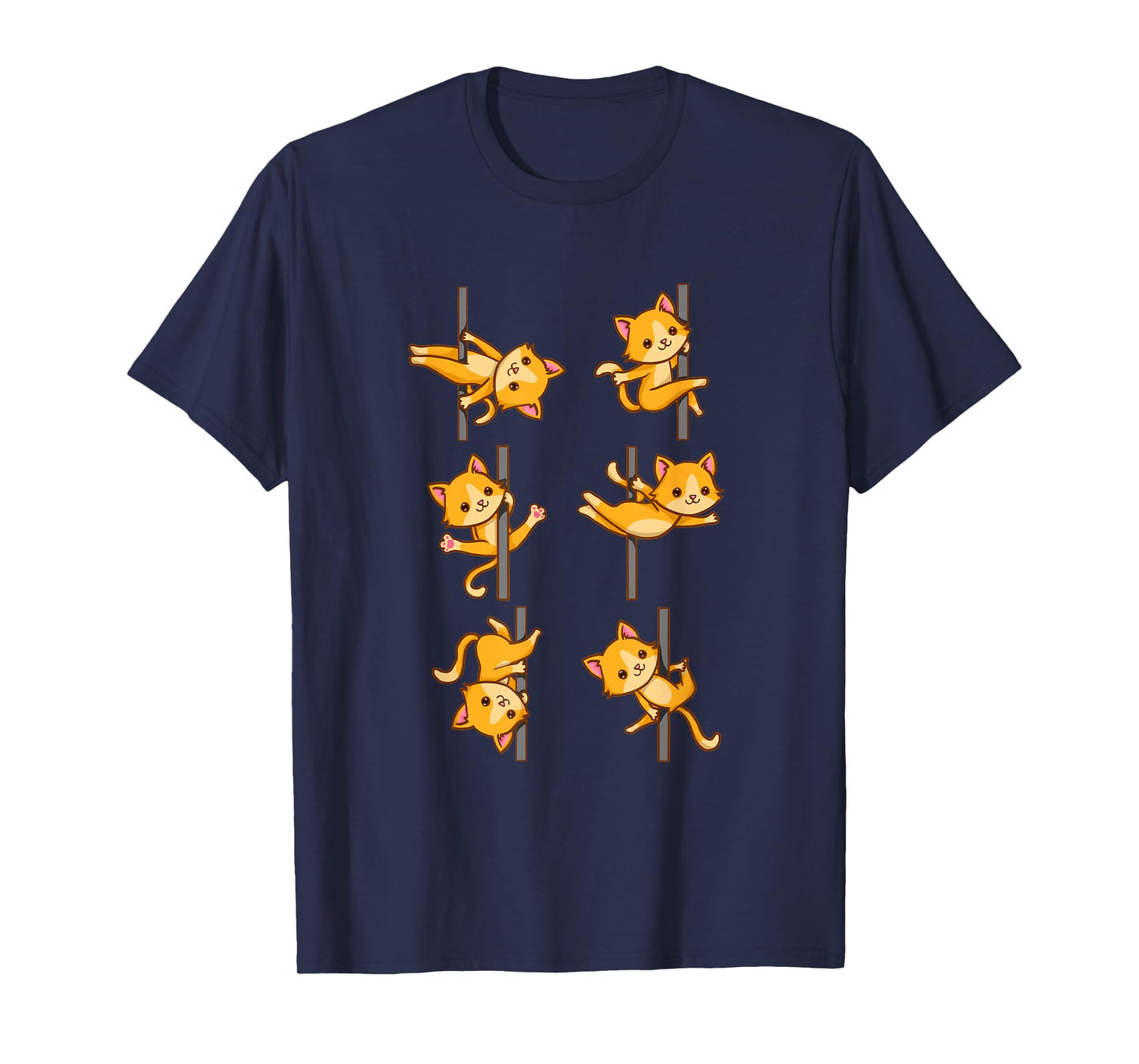 Cute Cats Pole Dancing Funny Pole Dancer T-Shirt