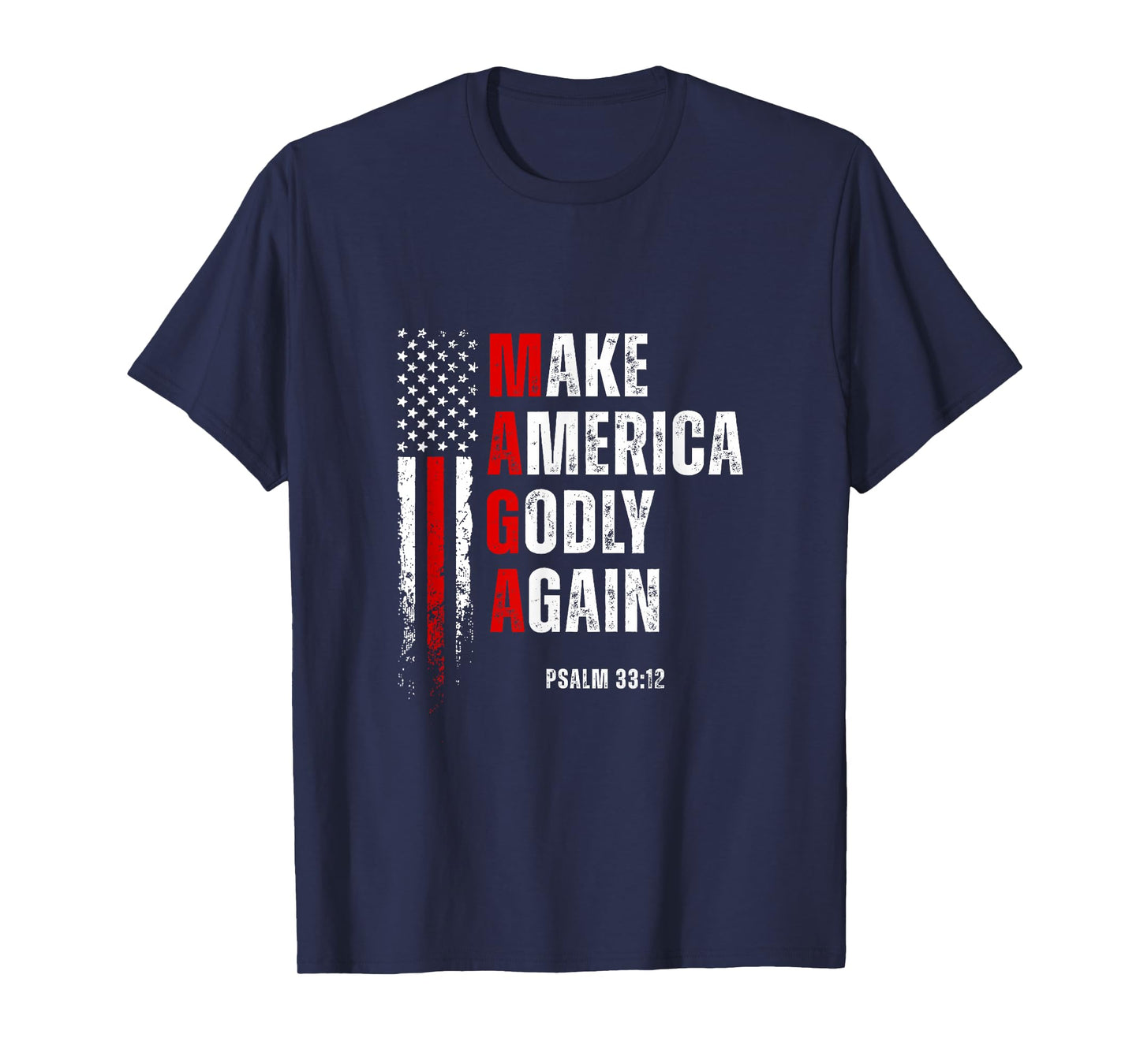 Jesus Make America Godly Again American Patriot Christian T-Shirt