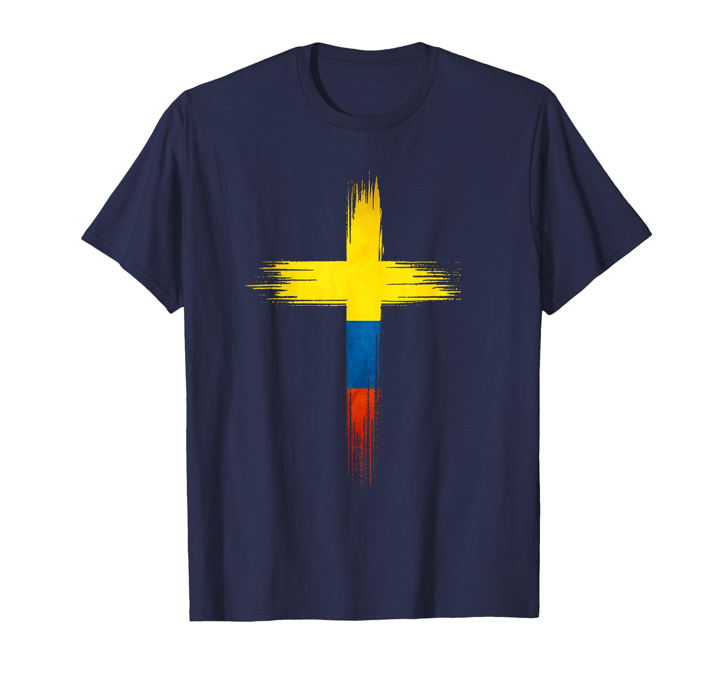 Christian Cross Colombia Colombian Flag T-Shirt