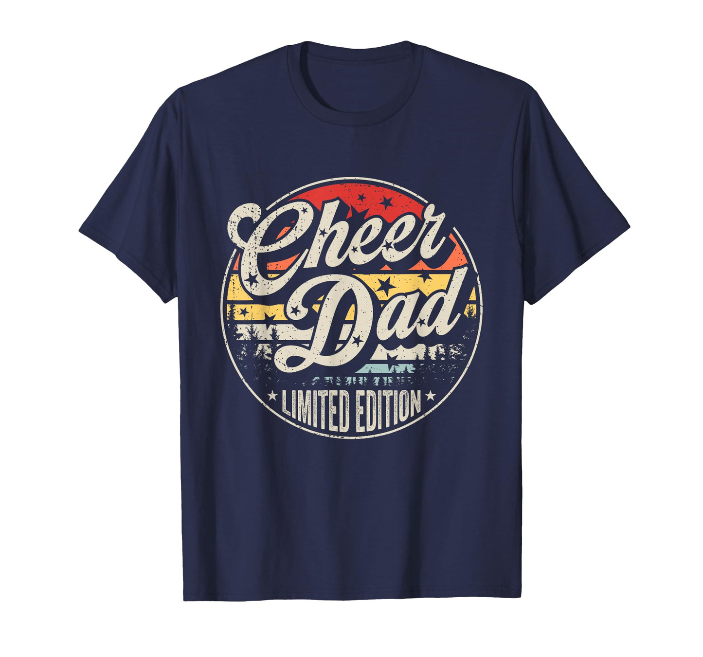 Cheer Dad Cheerleading Dad Retro Vintage Cheerleader Daddy T-Shirt