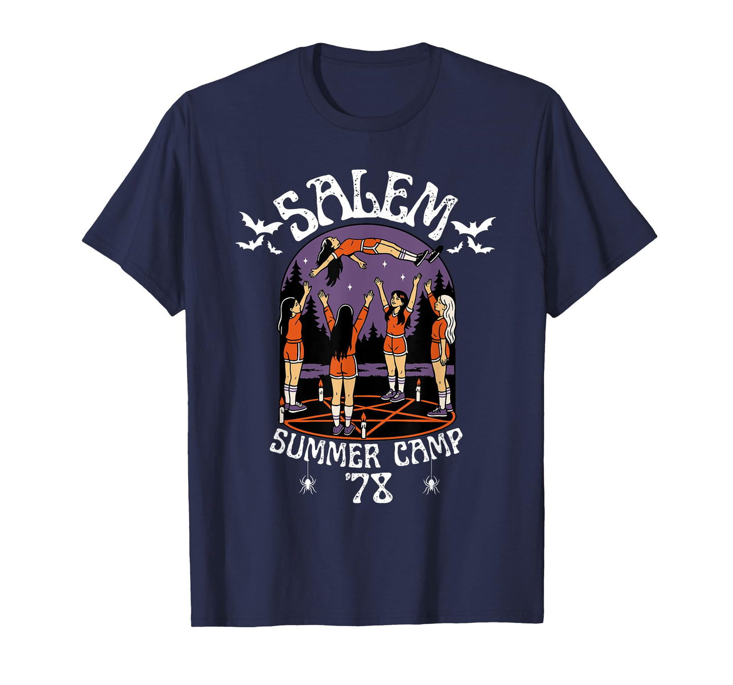 Funny Retro Salem Witch Summer Camp Witchy Spooky Halloween T-Shirt