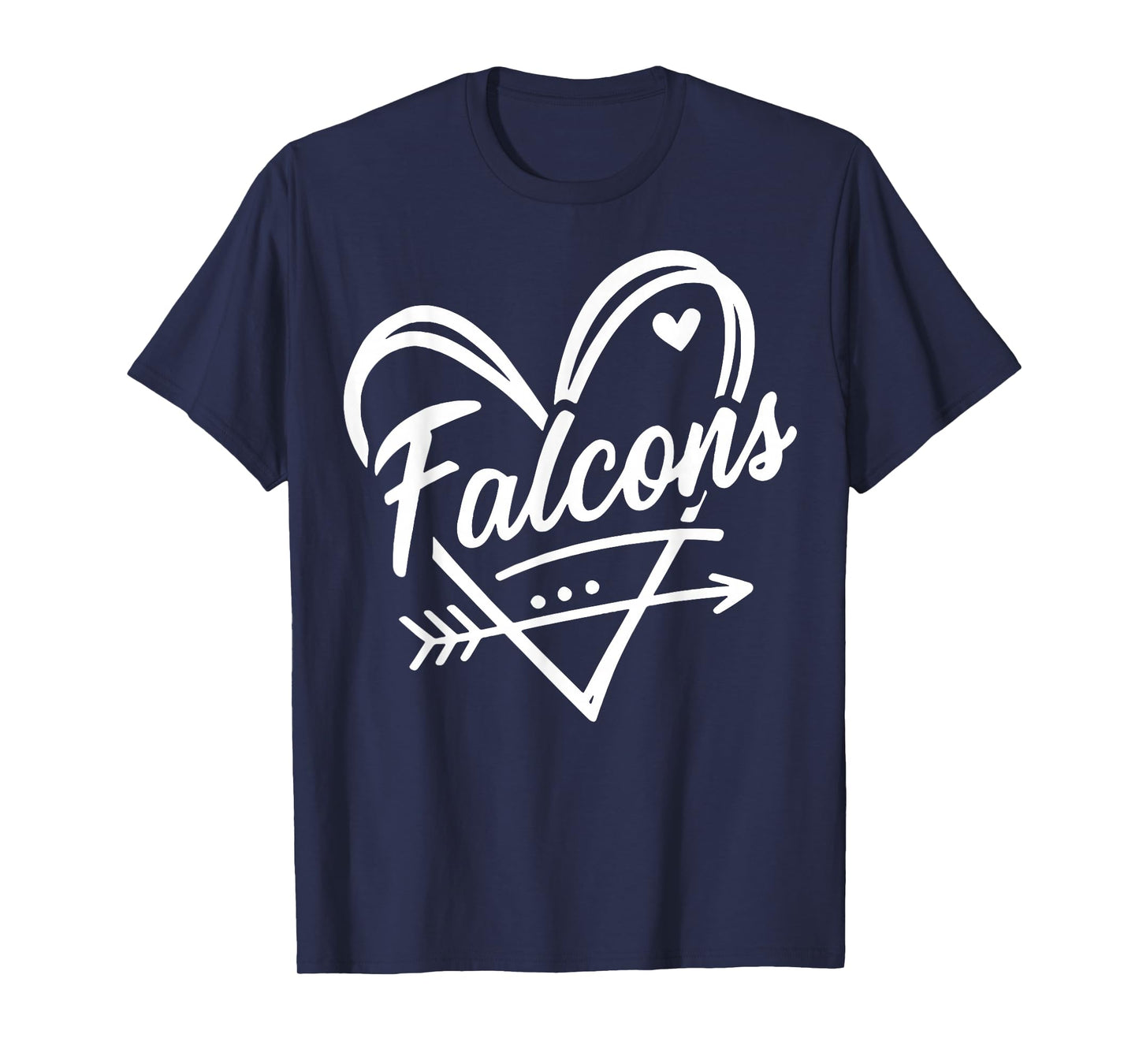 Vintage Falcons Heart Retro Gift for Men Women Kid Boy Girl T-Shirt
