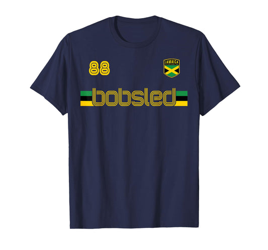 JAMAICA BOBSLED Team Vintage Jamaican Flag Clothing T-Shirt