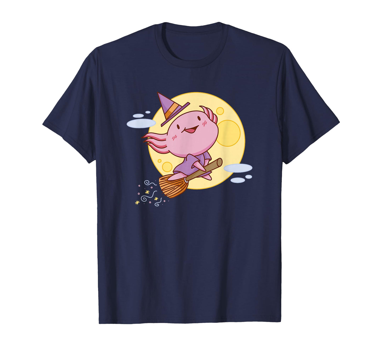 HEXALOTL Funny Axolotl Witch Halloween Kawaii Meme T-Shirt