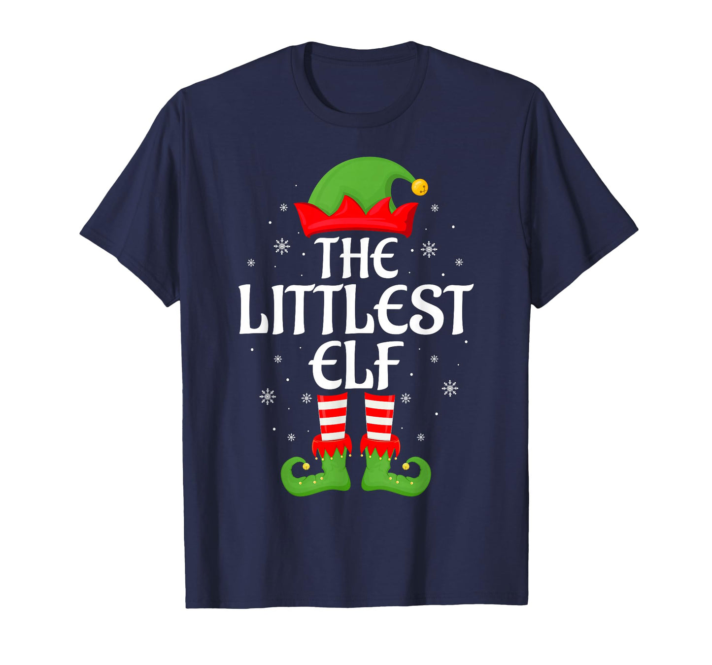 Littlest Elf Xmas Family Matching Elf Squad Christmas T-Shirt
