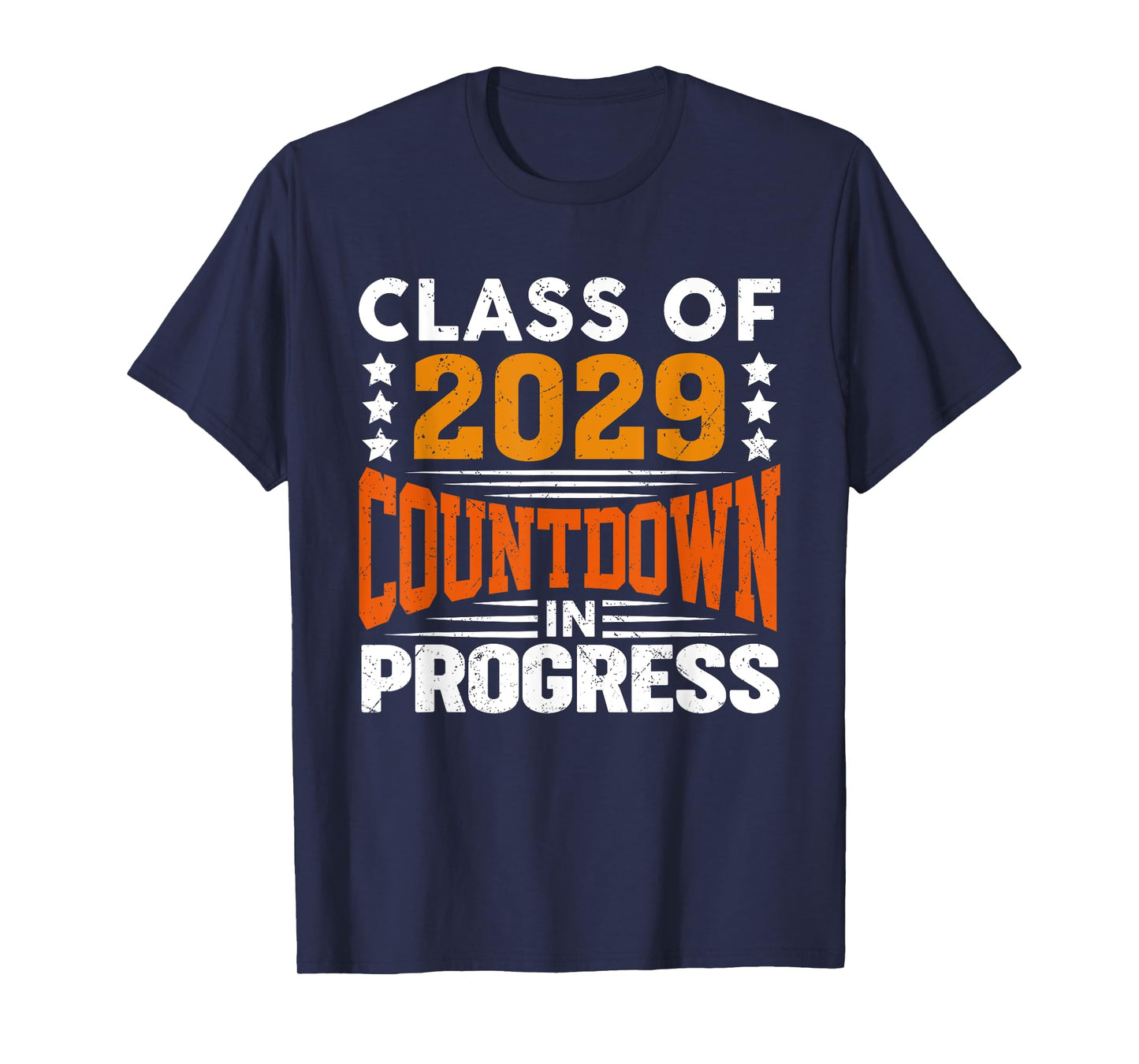 Class of 2029 Countdown in Progress Vintage First Day T-Shirt