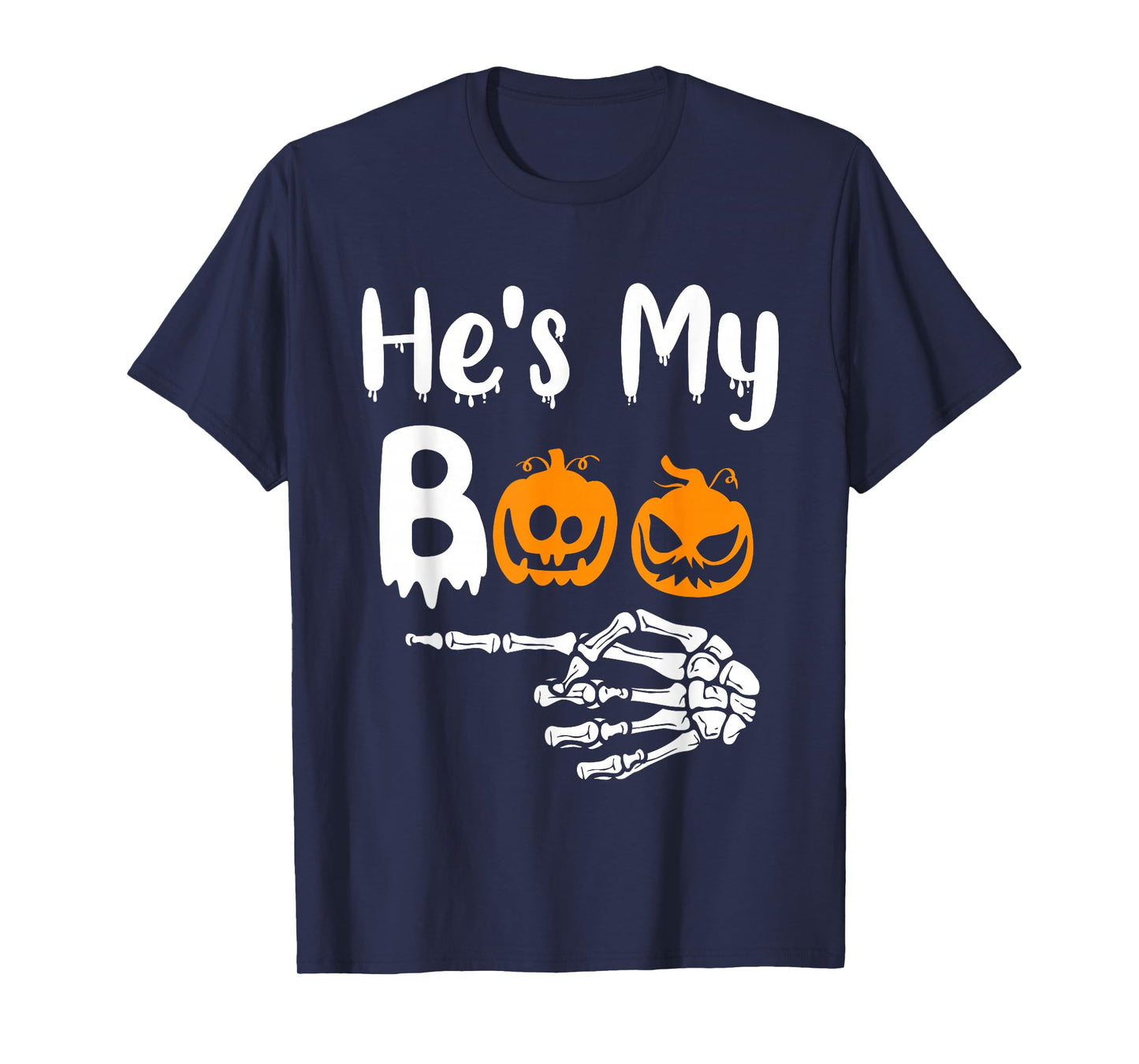 She's My Boo Matching Halloween Pajama Couples He's My Boo T-Shirt