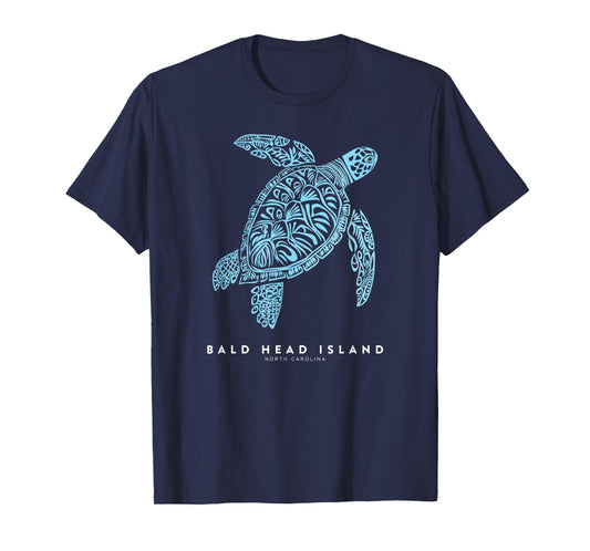 Bald Head Island NC Beach Vacation Vintage Sea Turtle T-Shirt