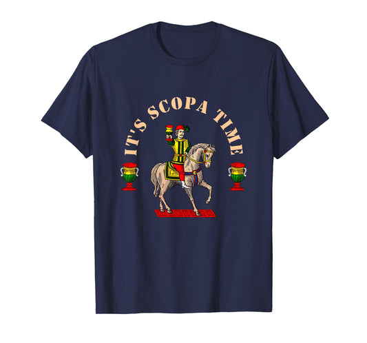 It's Scopa Time Italian Card Game Traditional Horseback T-Shirt