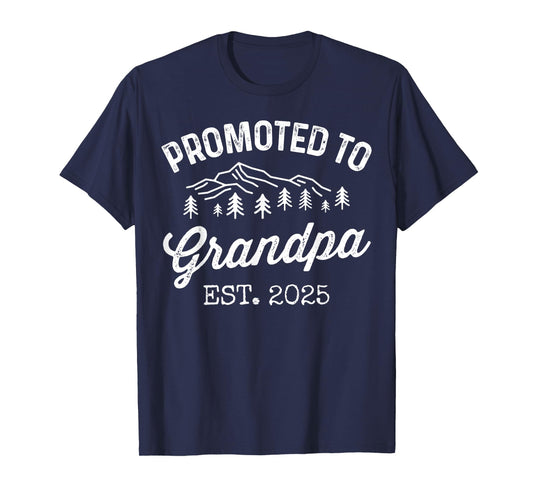 Promoted To Grandpa Est 2025 Soon To Be Grandpa Gifts Poppop T-Shirt