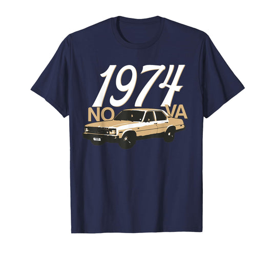 1974 74 Chevys Nova 2 Classic Car Old School Muscle Car T-Shirt