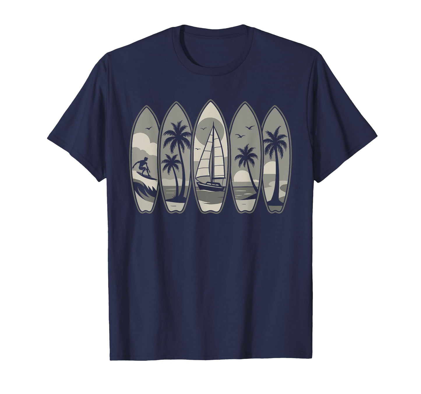 Cool Vintage Retro Surfing Surfboard Surfboarder Surfer T-Shirt