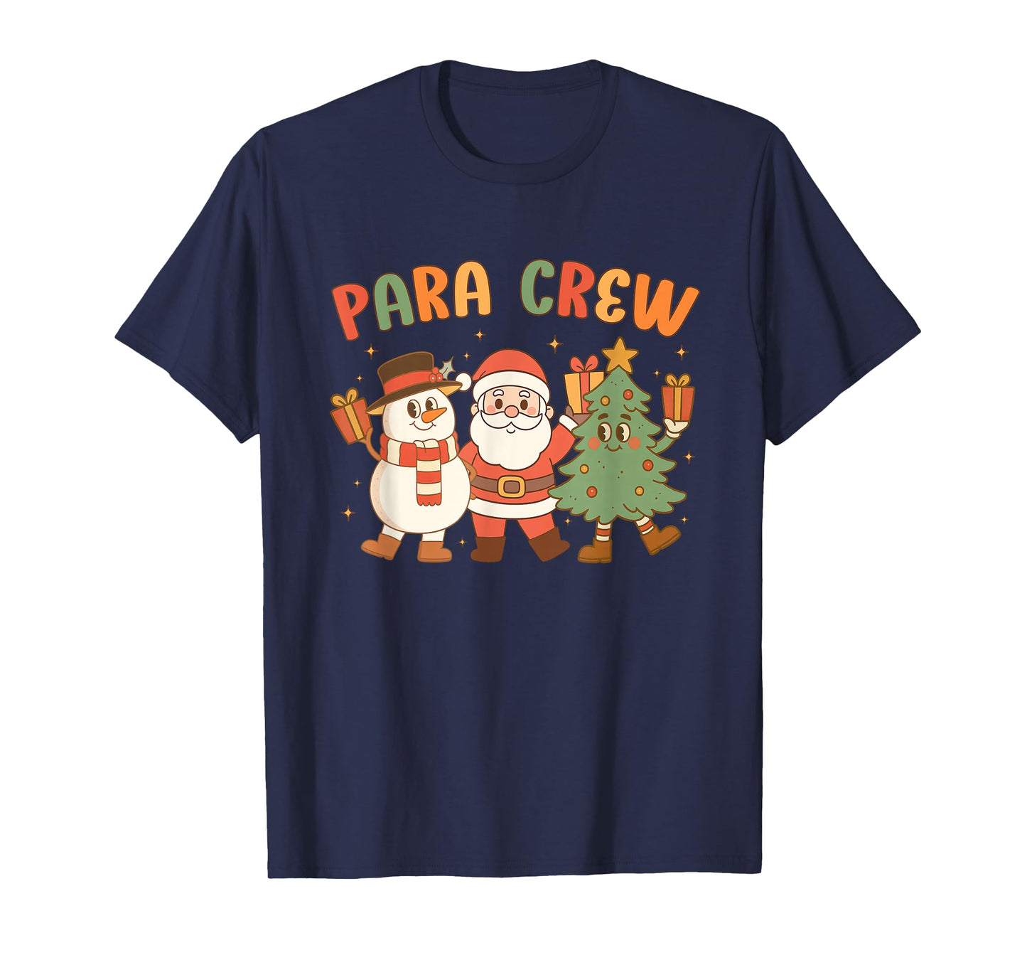 Retro Paraprofessional Crew Christmas Shirt Santa Claus T-Shirt