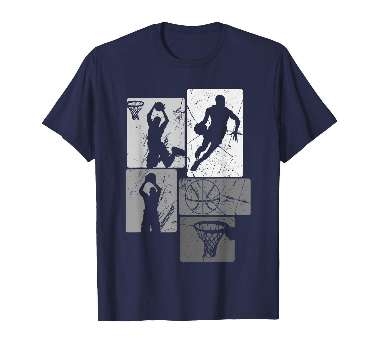 Retro Style Basketball Playing Kids Boys 10-12 12-14 Gifts T-Shirt