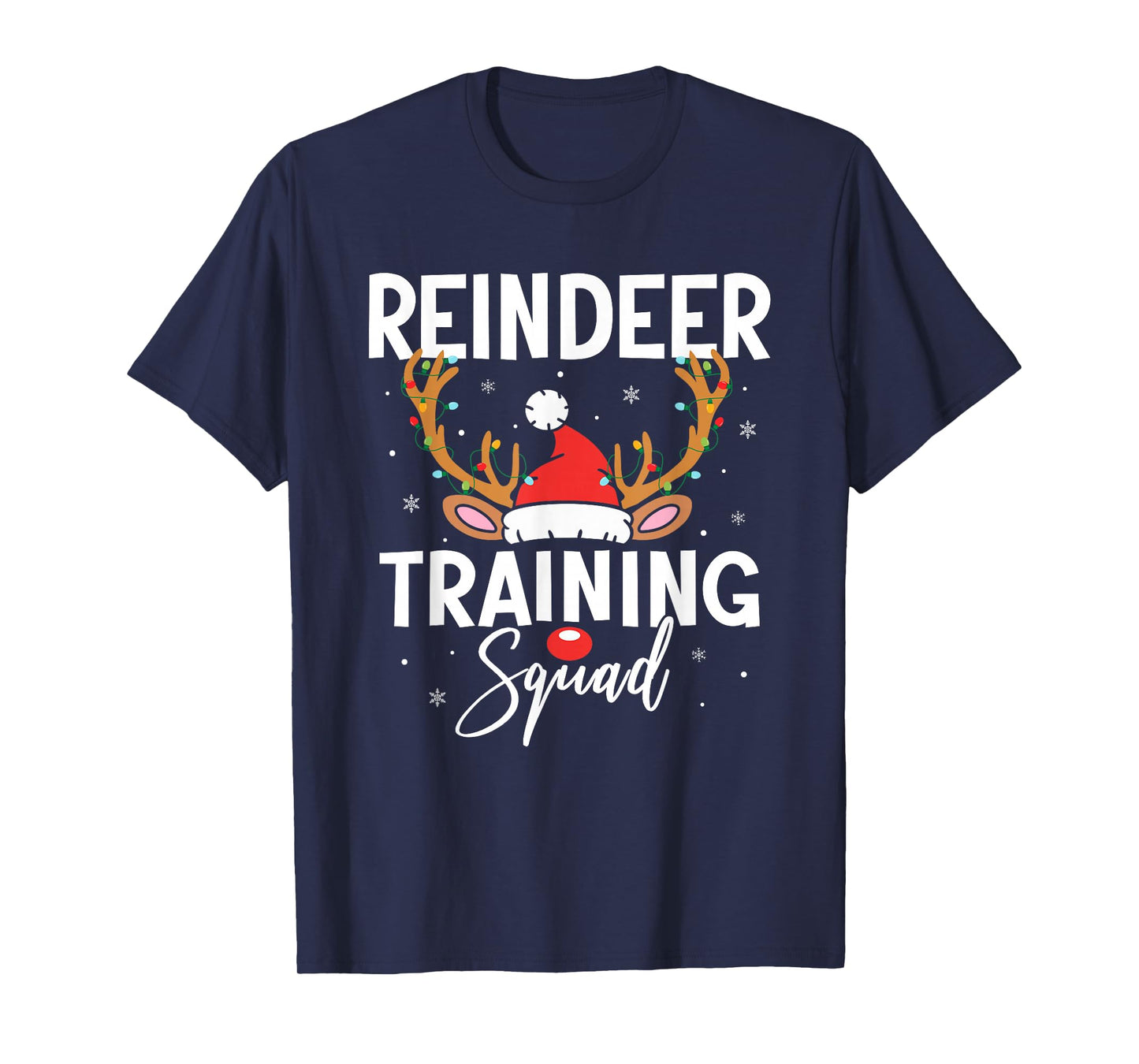 Christmas Running Team Funny Reindeer Training Squad Xmas T-Shirt