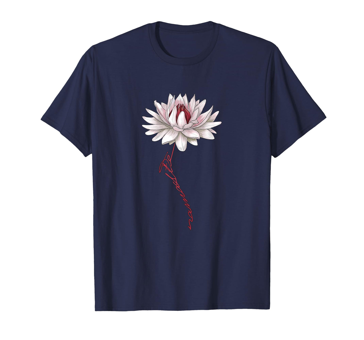 Namaste Spiritual White Water Lily Lotus for Yoga, Fitness T-Shirt