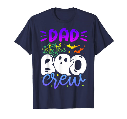 Dad of Boo Halloween Crew Costume Boo Ghost Lover Family T-Shirt