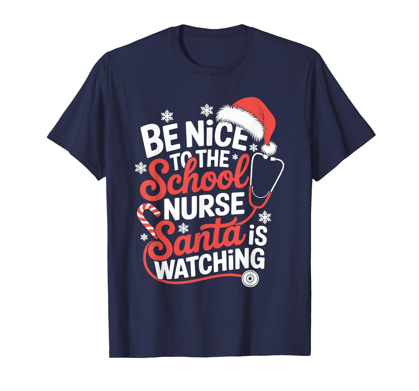 Funny School Nurse Christmas Nursing Humor Xmas T-Shirt