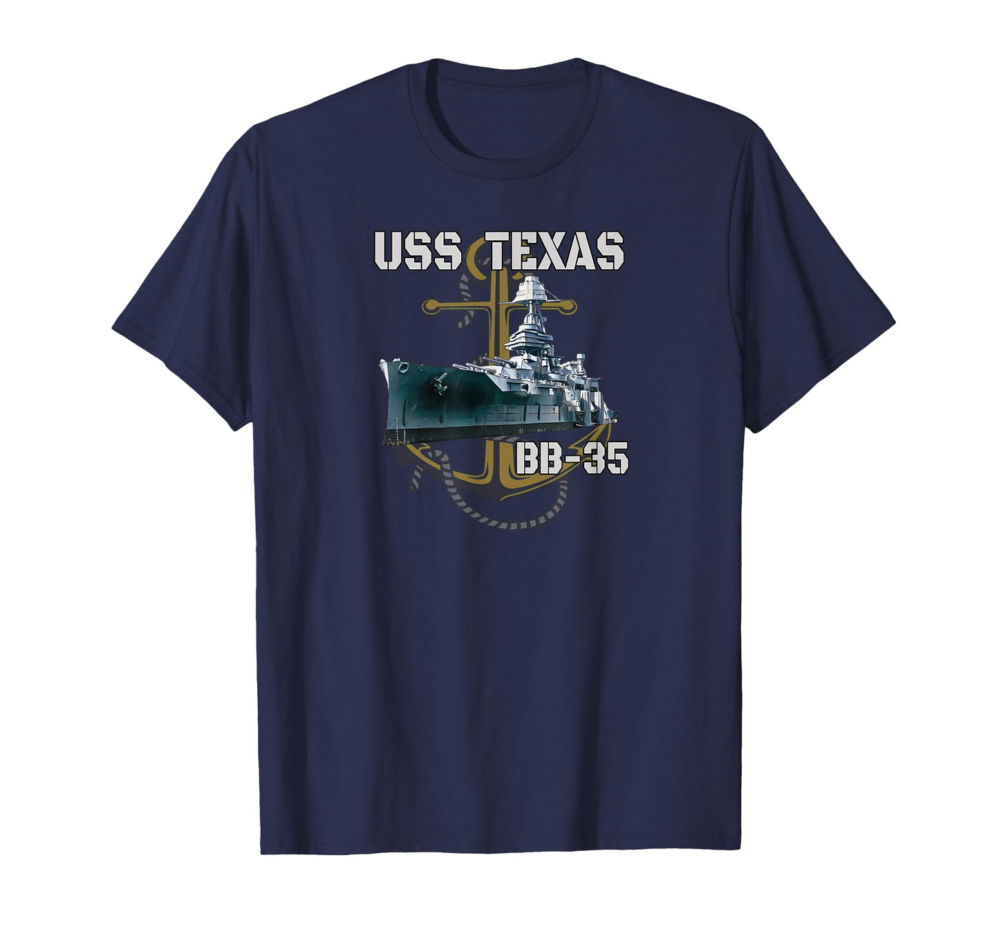 USS Texas BB-35 Battleship American WW1 Warship WW2 Veterans T-Shirt
