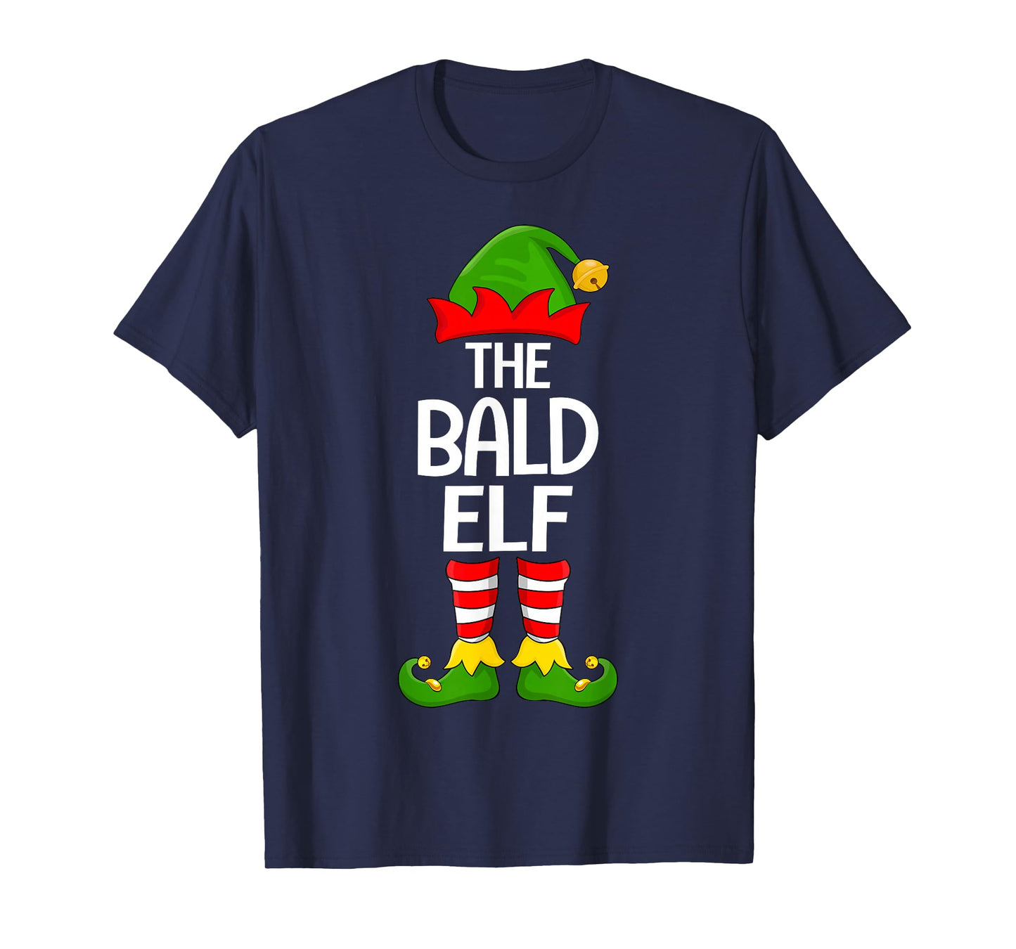 Bald Elf Xmas Matching Family Elf Squad Christmas T-Shirt