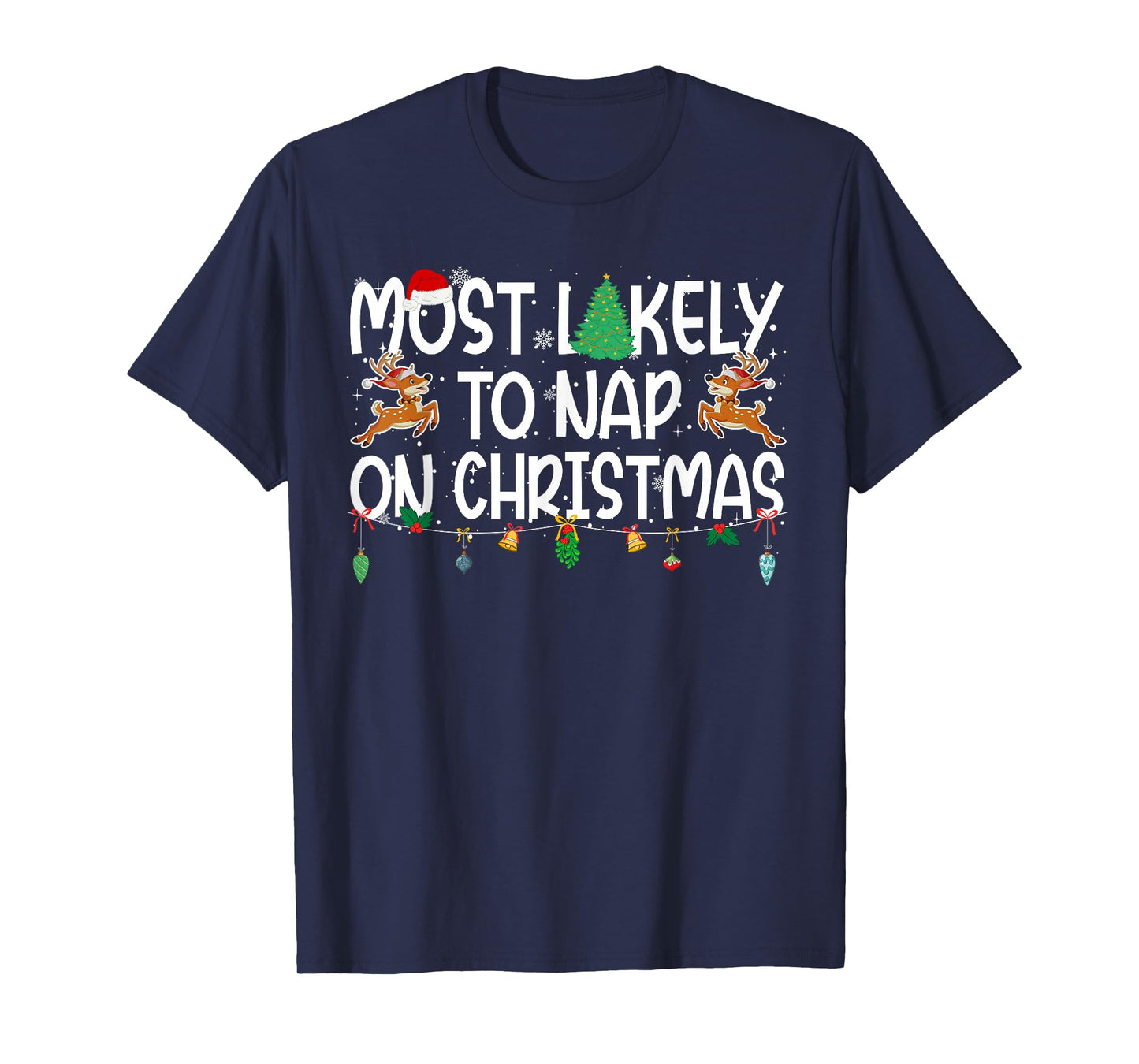 Family Christmas Xmas Most Likely to Nap On Christmas T-Shirt