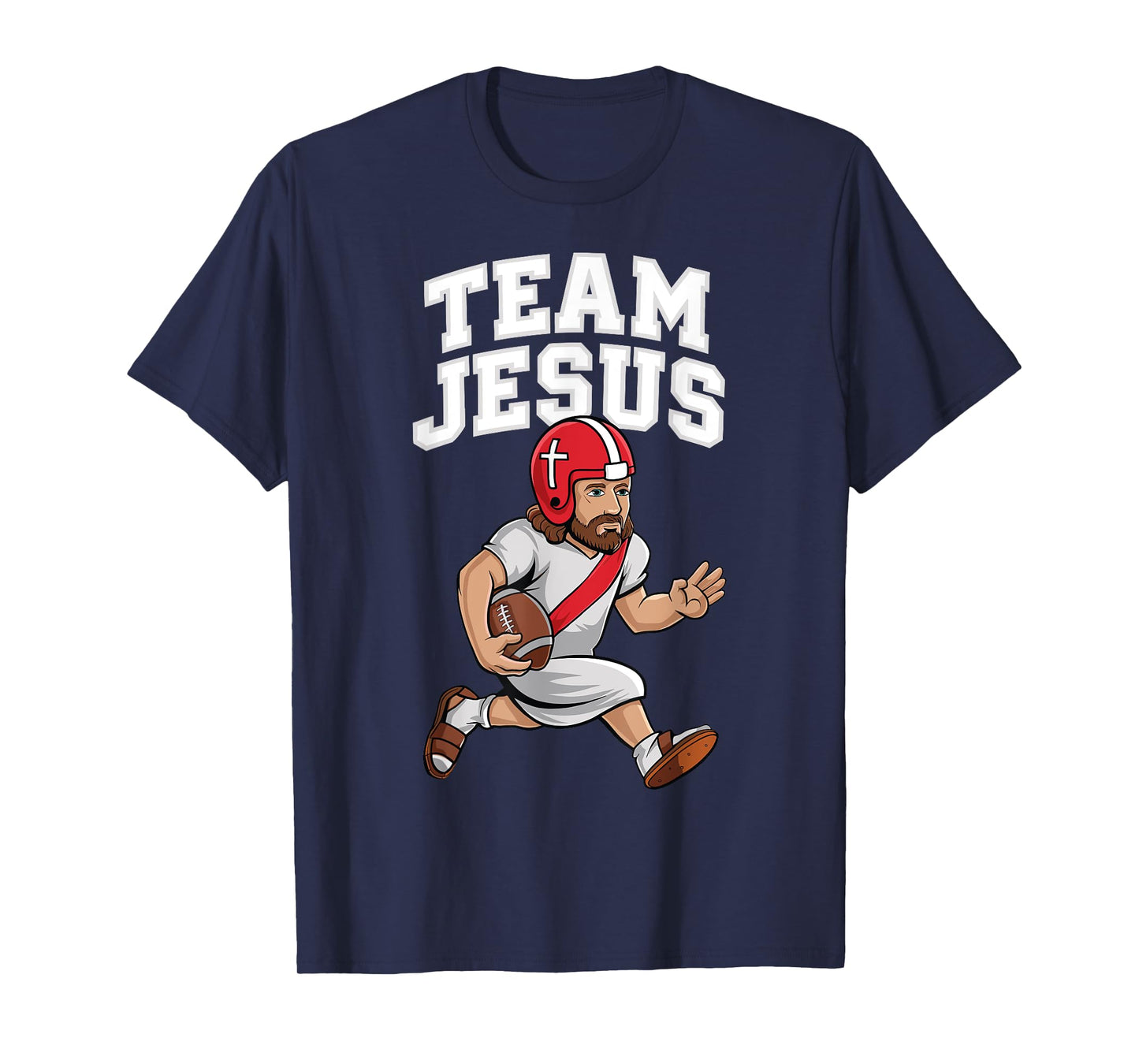 Team Jesus Football Scripture Faith Hope Game Touchdown God T-Shirt