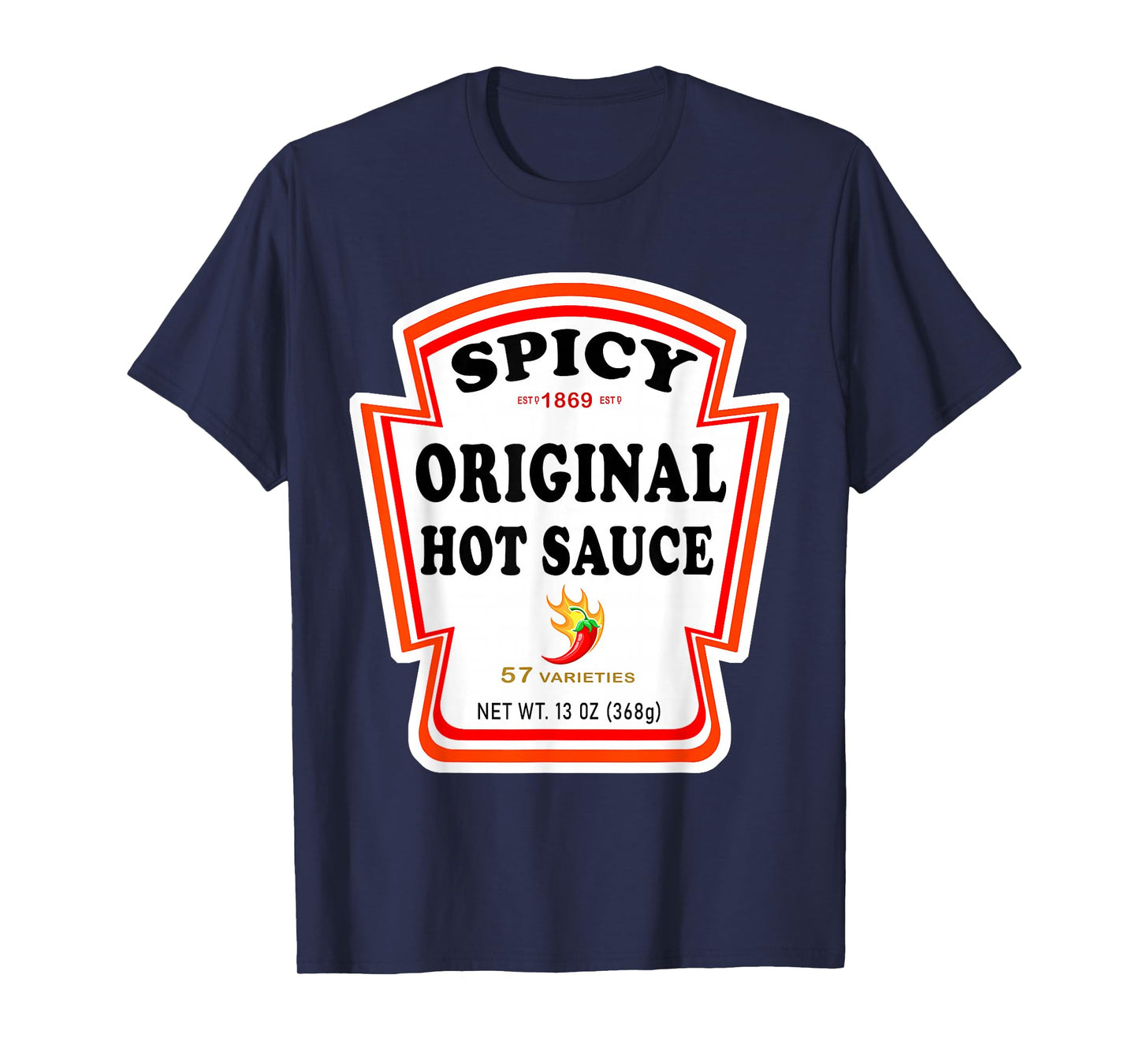 Spicy Chili Sauce Bottle Label Halloween Matching Costume T-Shirt