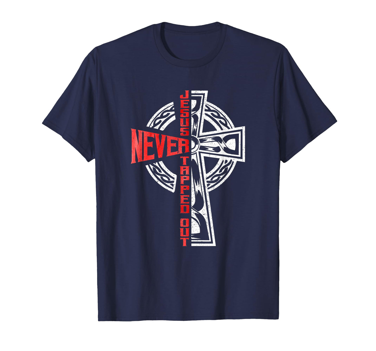 Jesus Never Tapped Out Christian Faith Wrestling T-Shirt