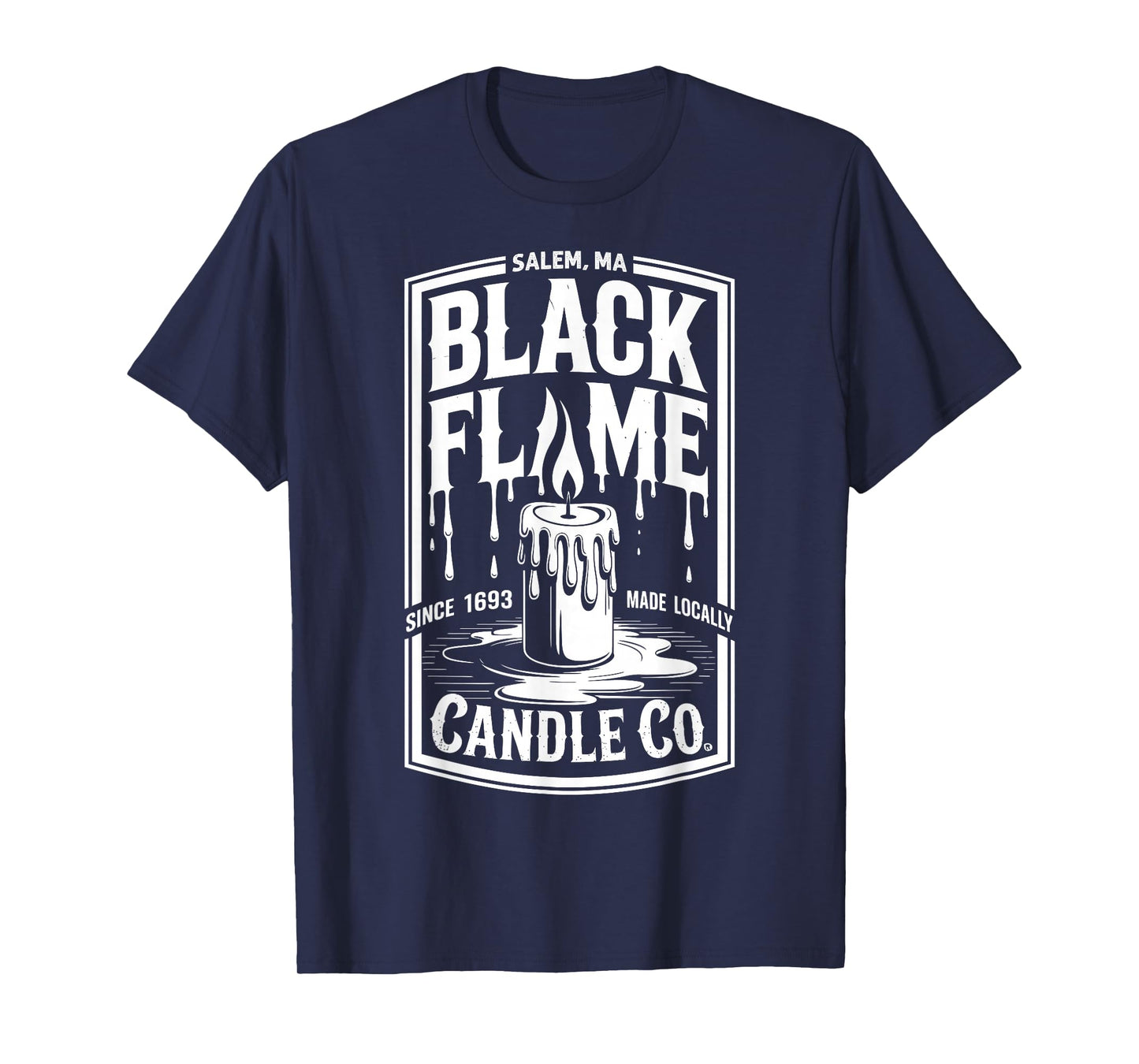 Black Flame Candle Co Company Funny Halloween Witch T-Shirt
