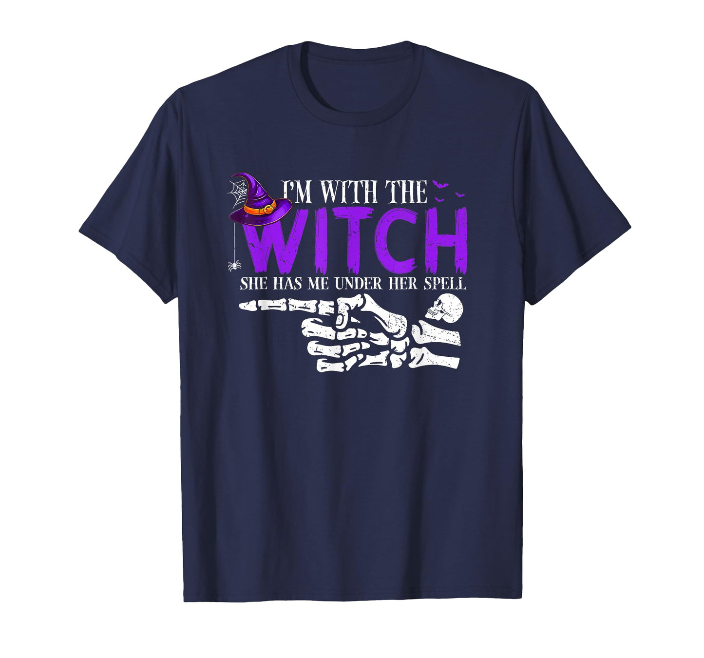 I'm with The Witch Funny Halloween Couple Costume Party T-Shirt
