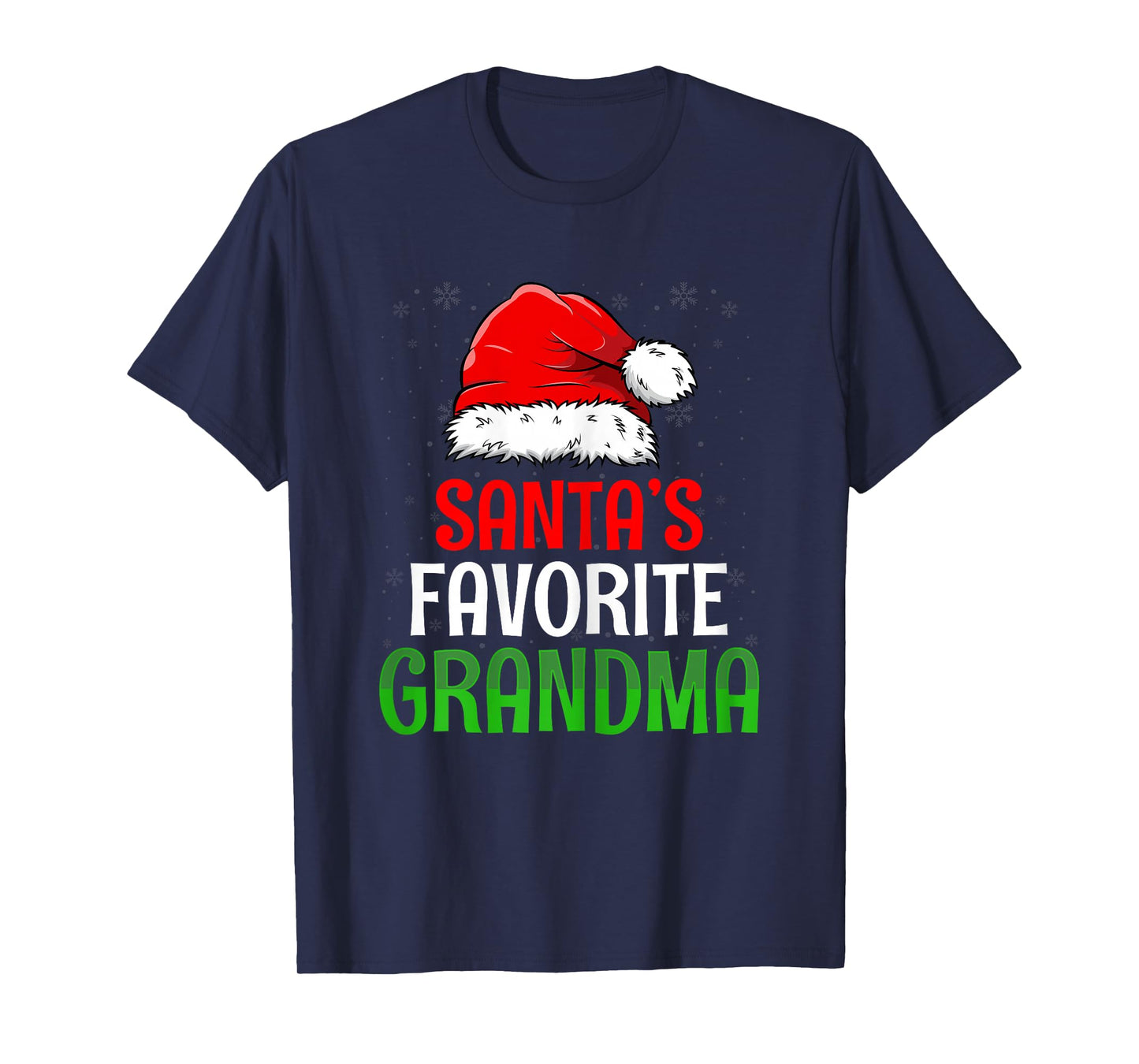 Santa's Favorite Grandma Xmas Holiday Christmas Grandmother T-Shirt