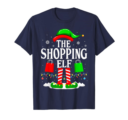 The Shopping Elf Funny Xmas Family matching Christmas T-Shirt