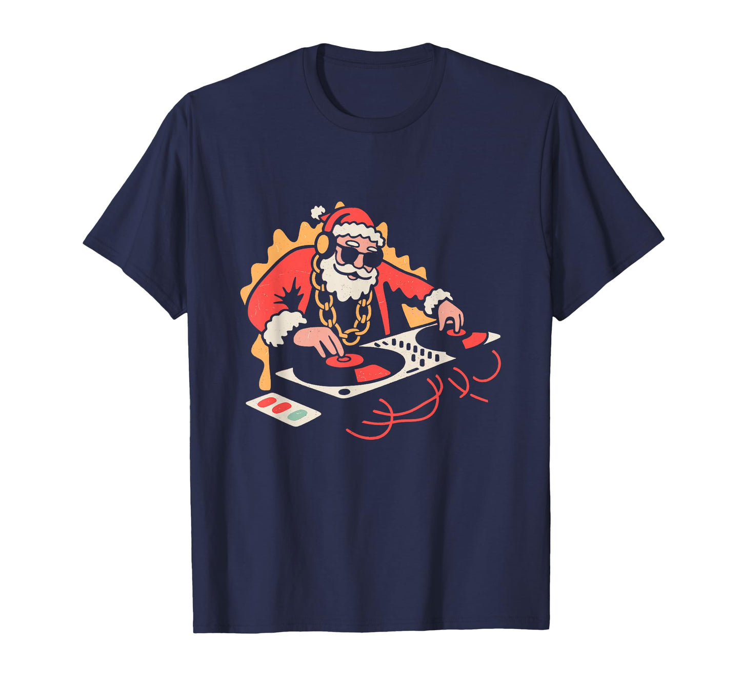 Funny Santa Claus DJ | Cool Christmas Music Party Graphic T-Shirt