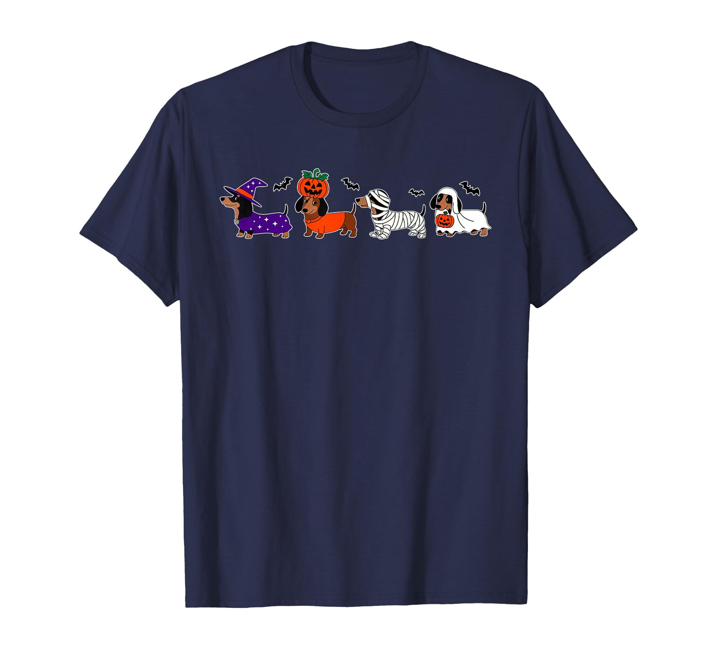Weiner Dog Witch Happy Halloweenie Cute Halloween Dachshund T-Shirt