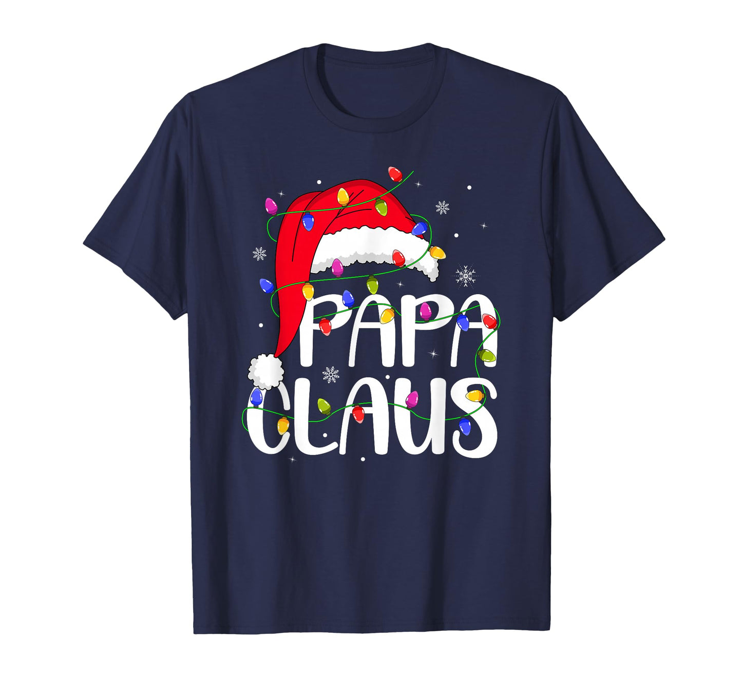 Papa Claus Christmas Family Matching Dad Daddy Xmas Pajamas T-Shirt