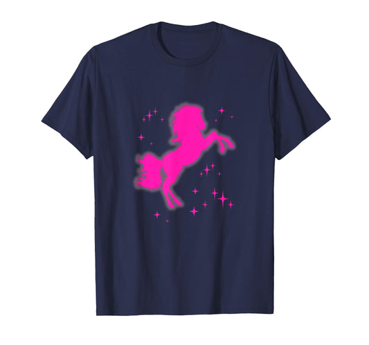 Pony and Heels Lover Pink Girls Clubs Disco Birthday Cowgirl T-Shirt
