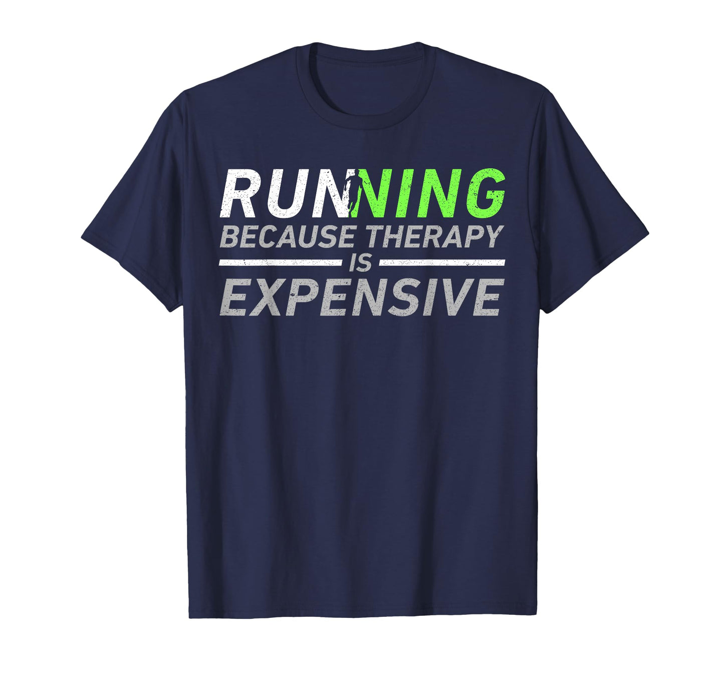 Running Therapy Funny Marathon Racer Runner Run Humor Outfit T-Shirt