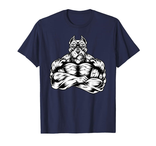 Muscles Pitbull dog lover workout Gym Fitness powerlifter T-Shirt