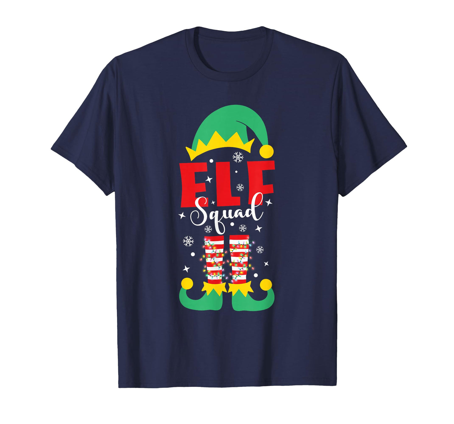 Elf Family Christmas Matching Pajamas Funny Xmas Elf Squad T-Shirt
