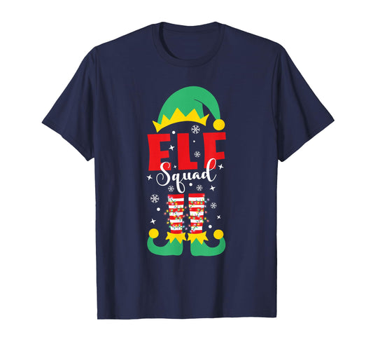 Elf Family Christmas Matching Pajamas Funny Xmas Elf Squad T-Shirt