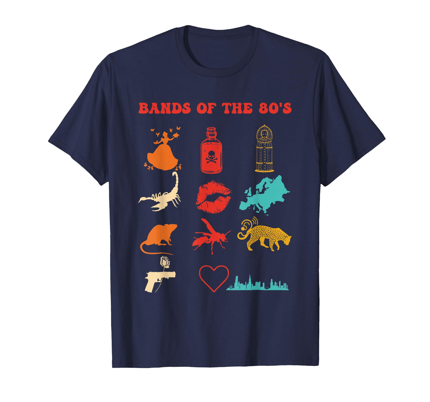 Bands Of The 80's Retro Vintage Design T-Shirt