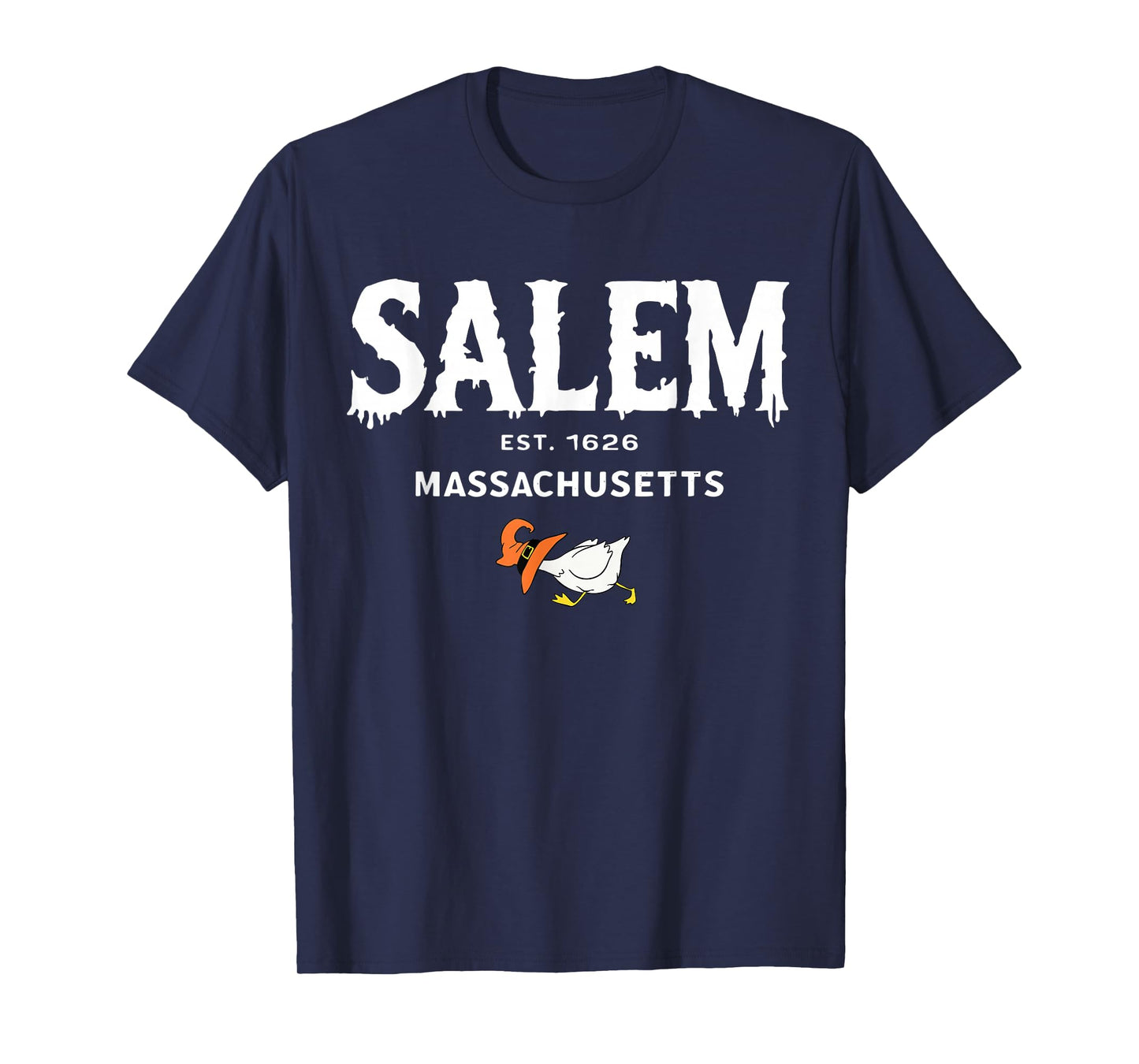 Salem 1626 Massachusetts MA Halloween Duck Witch Costume T-Shirt