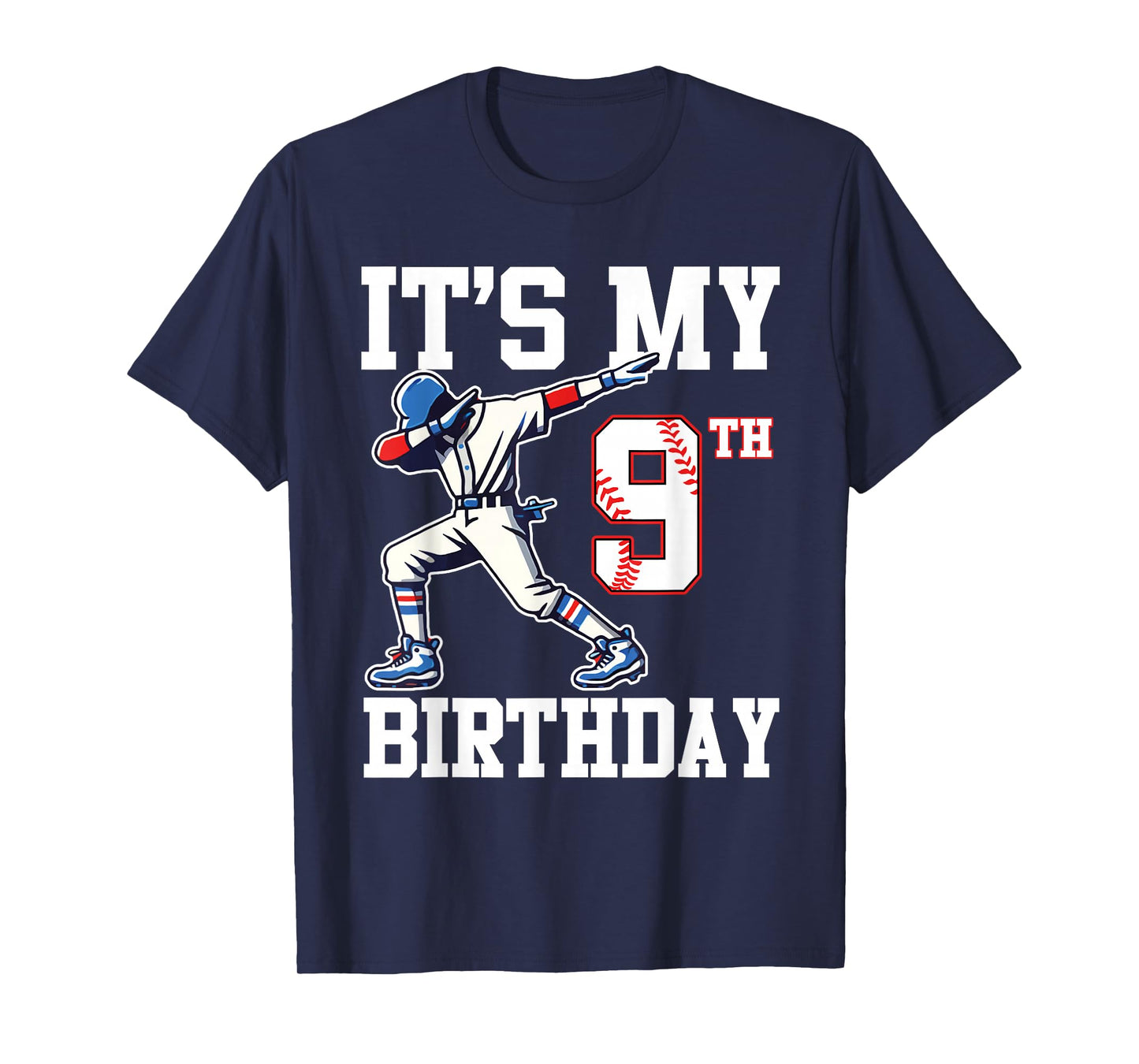 It's My 9th Birthday Baseball 9 Years Old Birthday Boy Girl T-Shirt