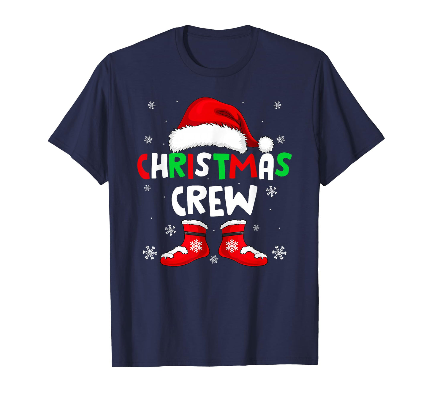 Christmas Crew Matching Family Squad Santa Christmas Pajamas T-Shirt