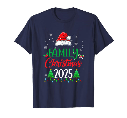 Family Christmas 2025 Matching Family Christmas Squad Santa T-Shirt