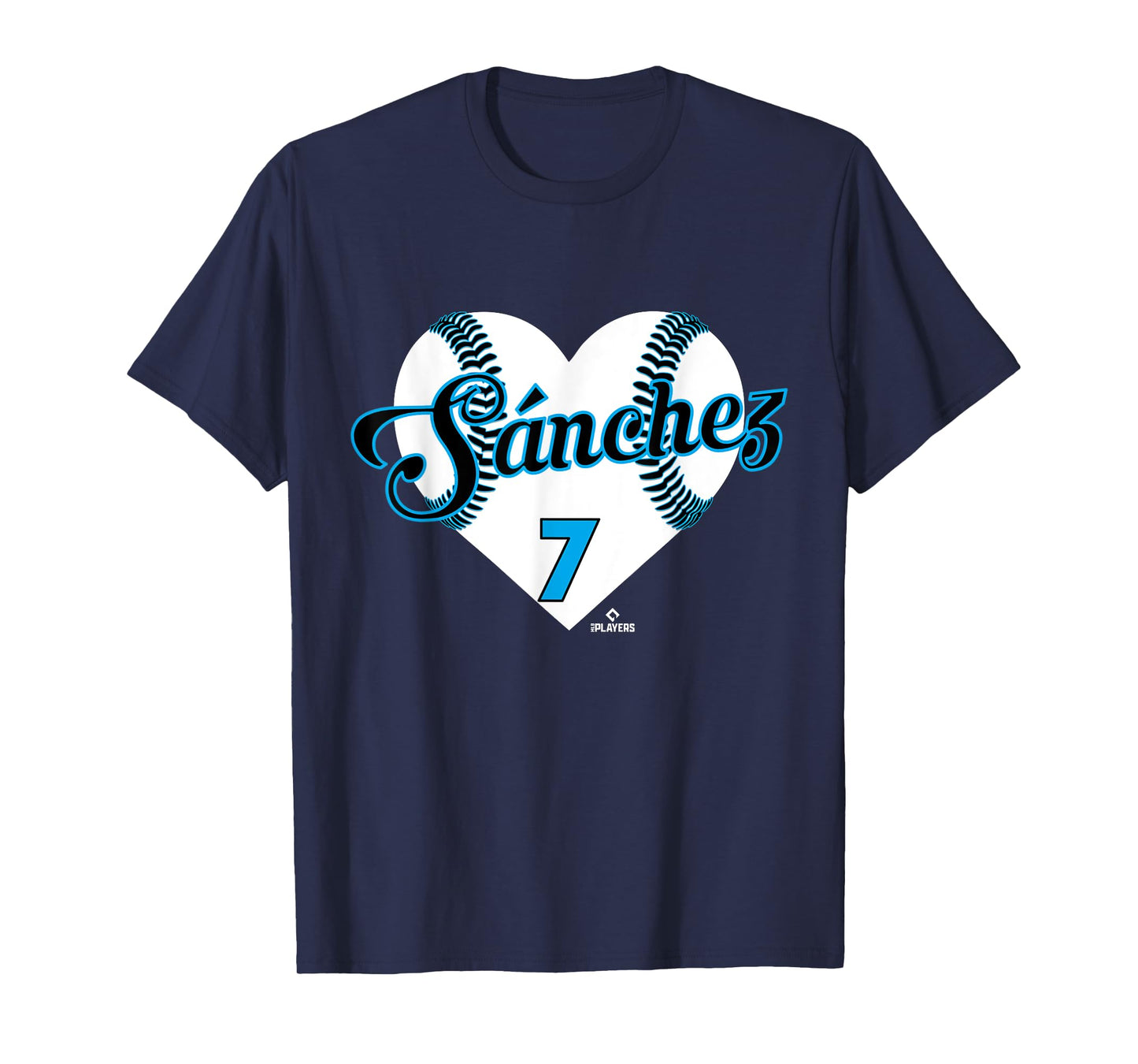 Baseball Heart Jesus Sanchez Miami Baseball MLBPA T-Shirt