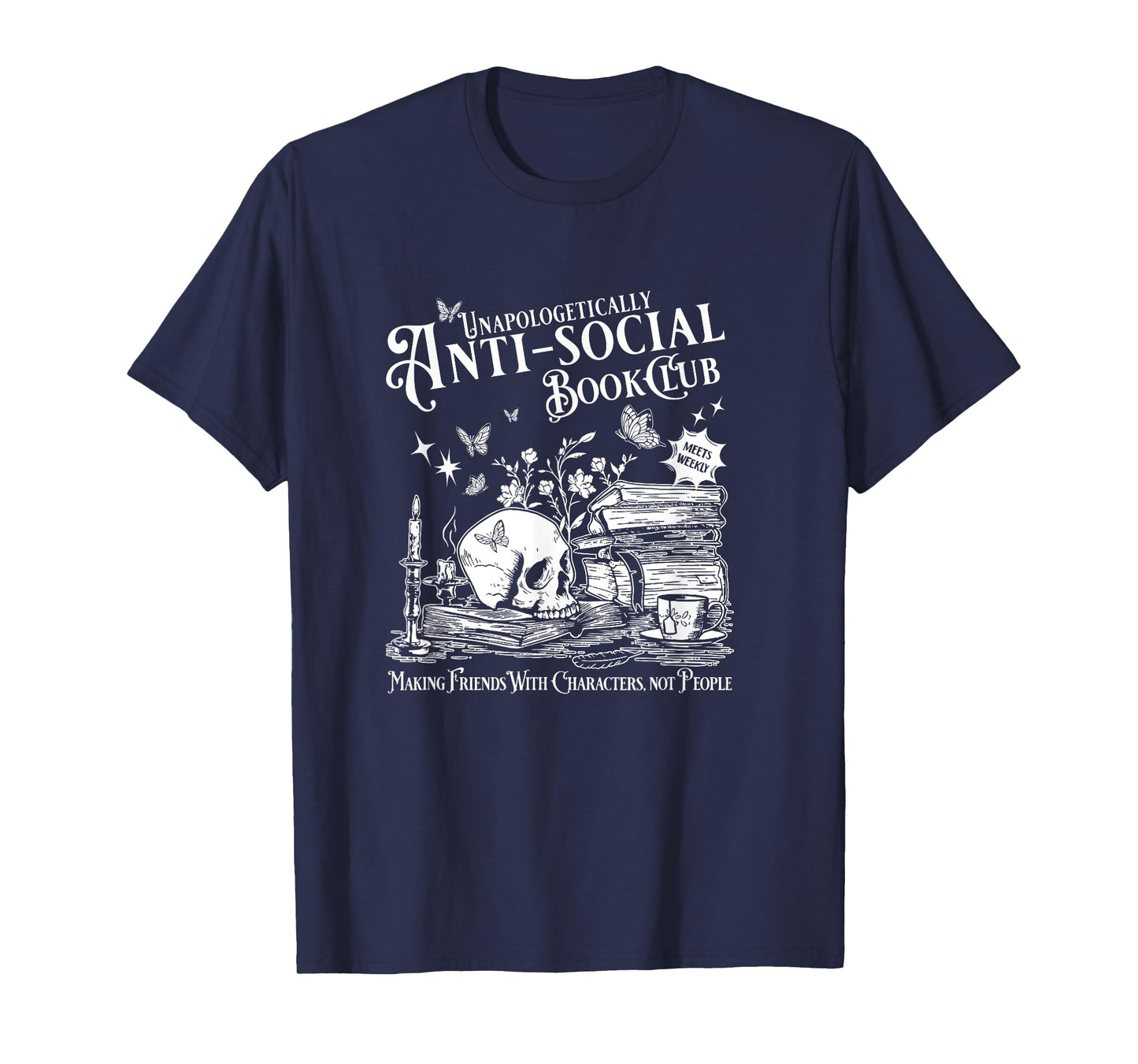 Unapologetically Antisocial Book Club Meets Weekly Retro T-Shirt