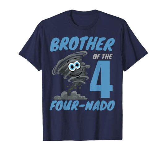 Brother of The Four-Nado Storm TorNado 4th Birthday Boy T-Shirt